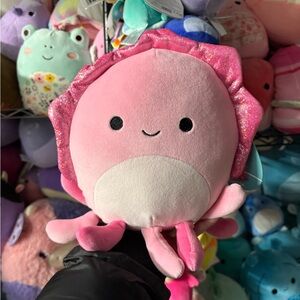 Auggie the pink jellyfish squid 🦑 squishmallow NWT 7in